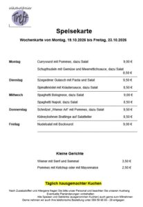 Speisekarte 11.03.2024 - 15.03.2024